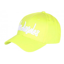 Casquette Los Angeles Jaune et Blanche Vintage en Coton Baseball CASQUETTES Nyls Création