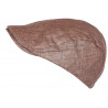 Casquette Beret Marron Brillant Original en Lin Shiny Sessyk