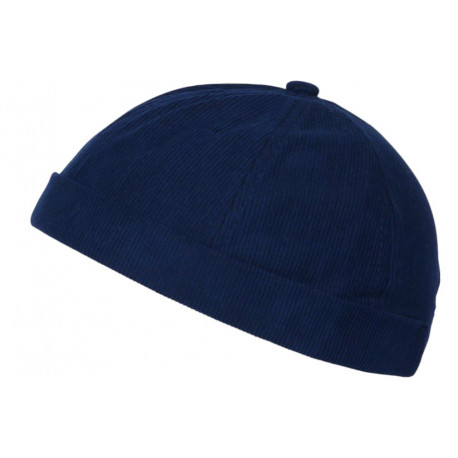 Bonnet Docker Bleu Marine Velours Look Marin Miki Kerouak BONNETS Nyls Création