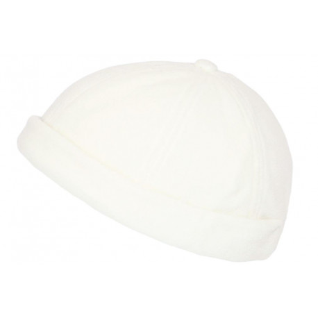 Bonnet Docker Blanc en Polaire Style Tendance Marin Miki Kerzau BONNETS Nyls Création