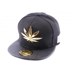 Casquette Snapback JBB Couture Noir et feuille ANCIENNES COLLECTIONS divers