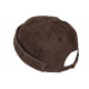 Bonnet Docker Marron Chocolat Denim Coton Mode Miki Marin Kyroak BONNETS Nyls Création