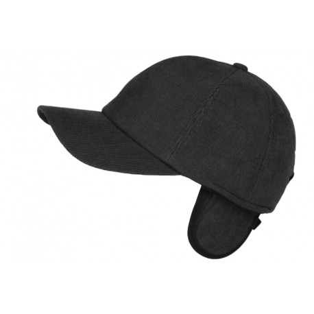 Casquette Cache Oreille Grise Velours Doublure Polaire Seyson CASQUETTES Nyls Création