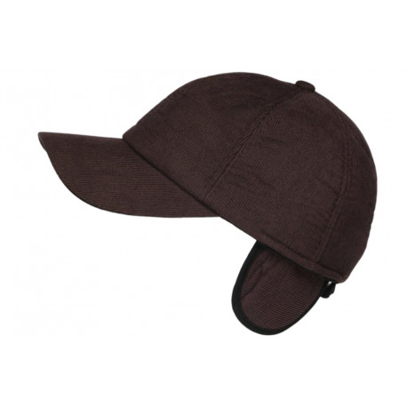 Casquette Cache Oreille Marron Velours Doublure Polaire Seyson CASQUETTES Nyls Création