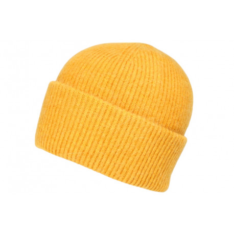 Bonnet Angora Jaune en Laine Douce et Chaude Antje BONNETS Nyls Création