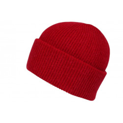 Bonnet Angora Rouge Bordeaux Laine Douce et Chaude Classe Antje BONNETS Nyls Création