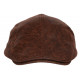 Beret Casquette Cuir Marron Havane Suedine Ajustable Kylro CASQUETTES Nyls Création