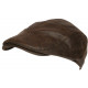 Beret Casquette Cuir Marron Chocolat Suedine Ajustable Kylro CASQUETTES Nyls Création