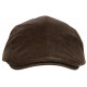 Beret Casquette Cuir Marron Chocolat Suedine Ajustable Kylro CASQUETTES Nyls Création