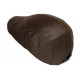 Beret Casquette Cuir Marron Chocolat Suedine Ajustable Kylro CASQUETTES Nyls Création