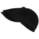 Beret Casquette Gavroche Noire en Feutre Tradition Chic Anster CASQUETTES Nyls Création