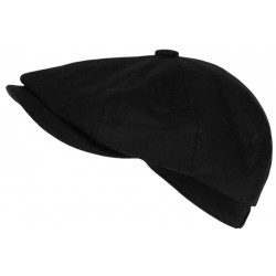 Beret Casquette Gavroche Noire en Feutre Tradition Chic Anster CASQUETTES Nyls Création