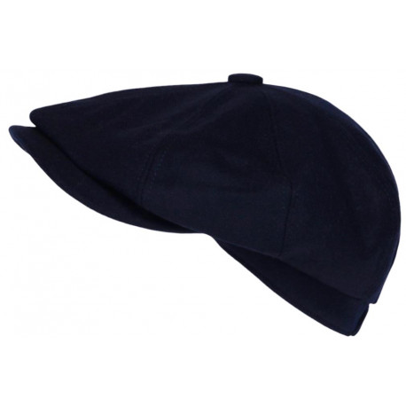 Beret Casquette Gavroche Bleue Marine Feutre Tradition Anster CASQUETTES Nyls Création