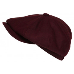 Beret Casquette Gavroche Rouge Bordeaux Feutre Tradition Anster CASQUETTES Nyls Création