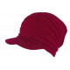 Bonnet Casquette Rasta Rouge Bordeaux en Laine Fashion Kift BONNETS Nyls Création