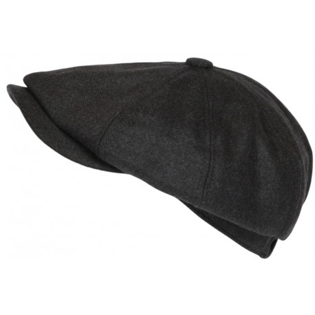 Beret Casquette Gavroche Grise Anthracite Feutre Tradition Anster CASQUETTES Nyls Création