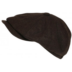 Beret Casquette Gavroche Marron Chocolat Feutre Tradition Anster CASQUETTES Nyls Création