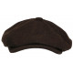 Beret Casquette Gavroche Marron Chocolat Feutre Tradition Anster CASQUETTES Nyls Création