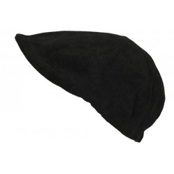 Casquette Beret Noir en Velours Hipster Fashion Harshy CASQUETTES Nyls Création