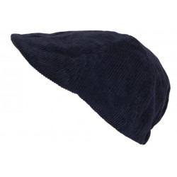 Casquette Beret Bleu Marine en Velours Hipster Fashion Harshy CASQUETTES Nyls Création