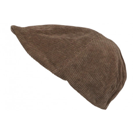 Casquette Beret Marron en Velours Hipster Fashion Harshy CASQUETTES Nyls Création