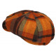 Beret Casquette Gavroche Orange et Grise en Laine Charly CASQUETTES Nyls Création