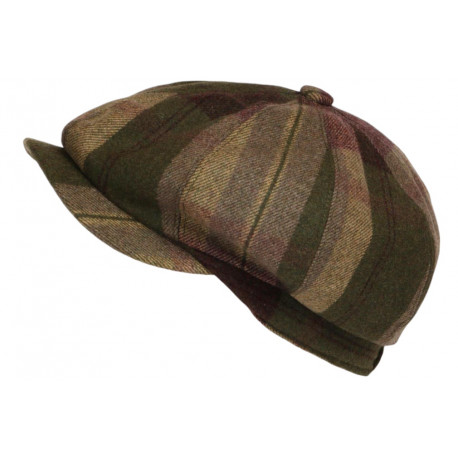 Beret Casquette Gavroche Verte et Rouge en Laine Charly CASQUETTES Nyls Création