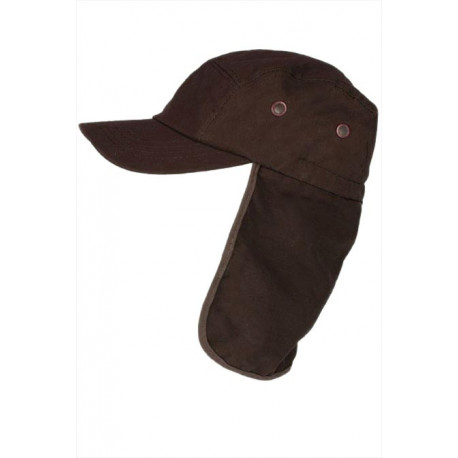 Casquette Protege Nuque Marron en Coton Saharienne Nedeyv CASQUETTES Nyls Création