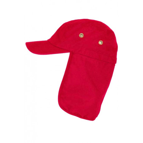 Casquette Protege Nuque Rouge en Coton Saharienne Nedeyv CASQUETTES Nyls Création