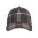 Casquette Baseball Laine Marron et Bleue a Carreaux Tendance Britty CASQUETTES Nyls Création