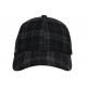 Casquette Baseball Laine Noire et Grise a Carreaux Tendance Britty CASQUETTES Nyls Création