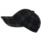 Casquette Baseball Laine Noire et Grise a Carreaux Tendance Britty CASQUETTES Nyls Création