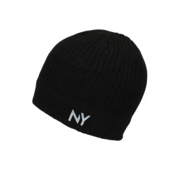 Bonnet NY Noir en laine Look Streetwear Fashion Yrkton BONNETS Nyls Création