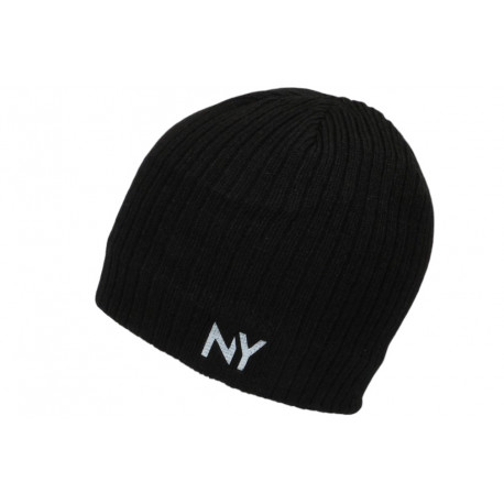 Bonnet NY Noir en laine Look Streetwear Fashion Yrkton BONNETS Nyls Création