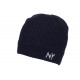 Bonnet NY Bleu Marine en laine Look Streetwear Fashion Yrkton BONNETS Nyls Création