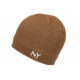 Bonnet NY Marron en laine Look Streetwear Fashion Yrkton BONNETS Nyls Création