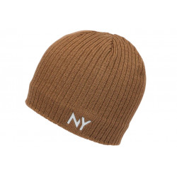 Bonnet NY Marron en laine Look Streetwear Fashion Yrkton BONNETS Nyls Création