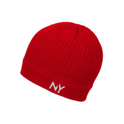 Bonnet NY Rouge en laine Look Streetwear Fashion Yrkton BONNETS Nyls Création