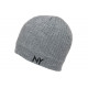 Bonnet NY Gris Clair en laine Look Streetwear Fashion Yrkton BONNETS Nyls Création