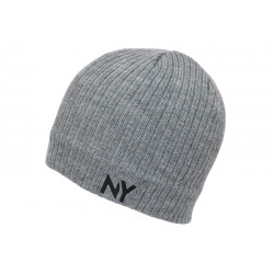 Bonnet NY Gris Clair en laine Look Streetwear Fashion Yrkton BONNETS Nyls Création