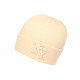 Bonnet New York Beige en Laine Tendance et Chaude Nevy BONNETS Hip Hop Honour