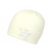 Bonnet New York Blanc en Laine Tendance et Chaude Nevy BONNETS Hip Hop Honour