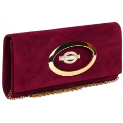 Pochette Femme Rouge Bordeaux Velours Mariage Sac Soiree Minaudiere Vilky Pochette cérémonie Nyls Création