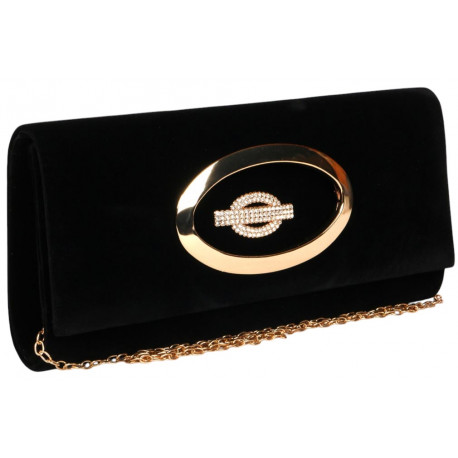 Pochette Femme Noire en Velours Mariage Sac Soiree Minaudiere Vilky Pochette cérémonie Nyls Création