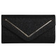 Pochette Femme Noire Paillettes Sac Soiree Mariage Minaudiere Nellyst Pochette cérémonie Nyls Création