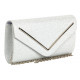 Pochette Femme Argent Paillettes Sac Soiree Mariage Minaudiere Nellyst Pochette cérémonie Nyls Création