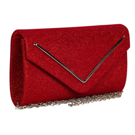 Pochette Femme Rouge Paillettes Sac Soiree Mariage Minaudiere Nellyst Pochette cérémonie Nyls Création