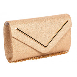 Pochette Femme Champagne Paillettes Sac Soiree Mariage Minaudiere Doree Nellyst Pochette cérémonie Nyls Création