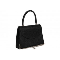 Sac de Soiree Noir Strass Classe Pochette Femme Mariage Nory Pochette cérémonie Nyls Création