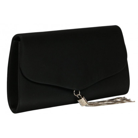 Pochette Femme Noire Satin Classe Mariage Sac Soiree Prettya Pochette cérémonie Nyls Création